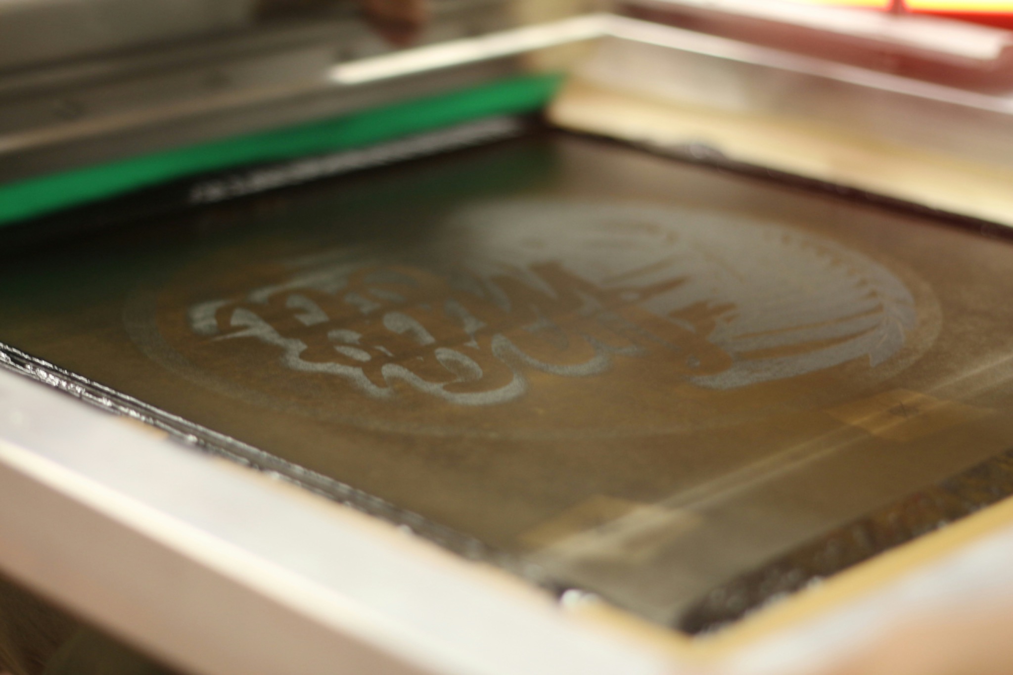 Close-up of high-quality screen printing